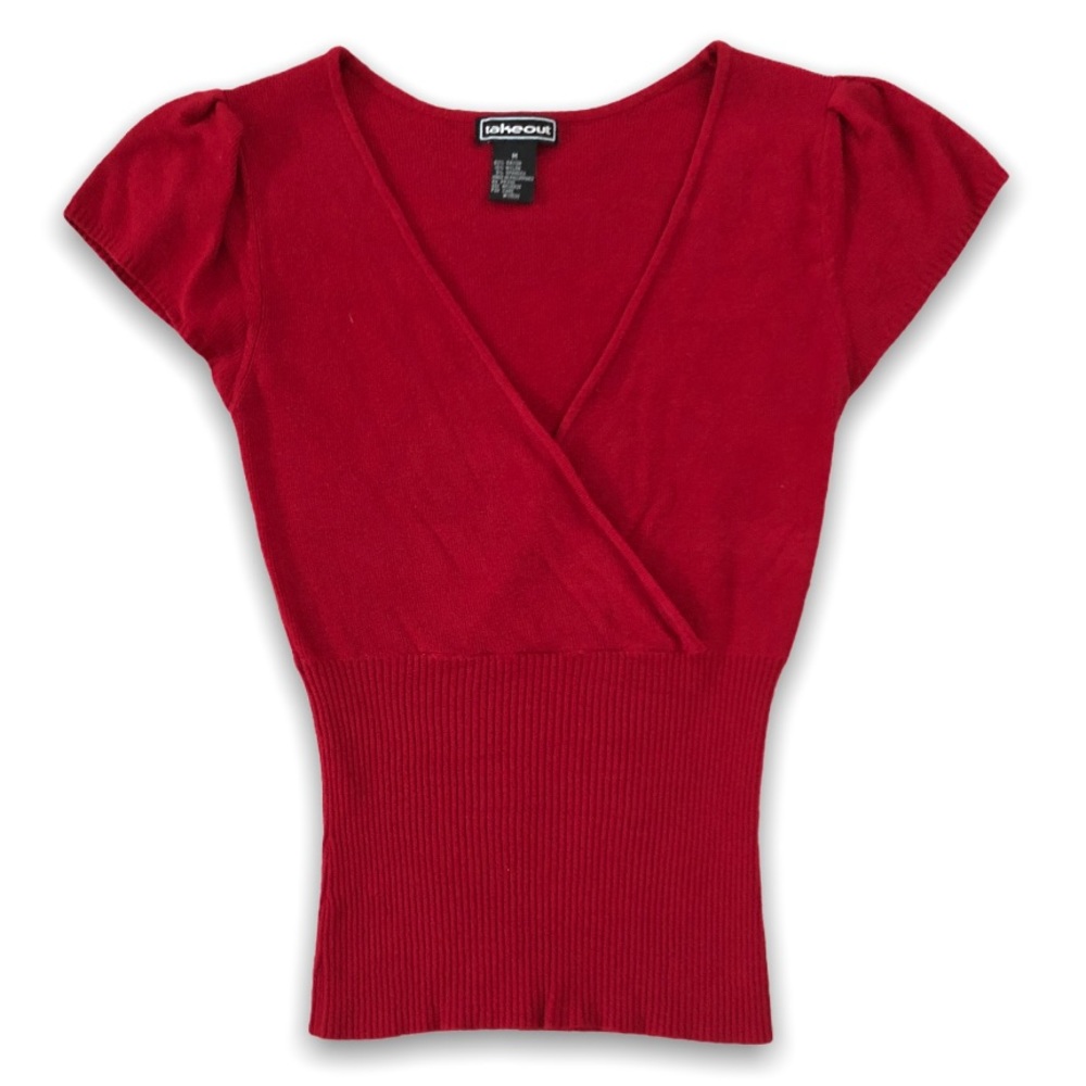 Red Short-sleeved Top